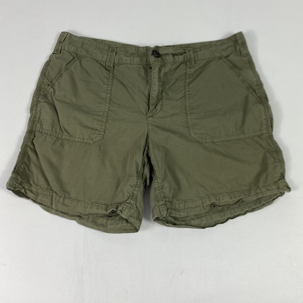 Lauren Ralph Lauren Shorts Womens 10 Green Chino Cotton Patch Pockets Casual